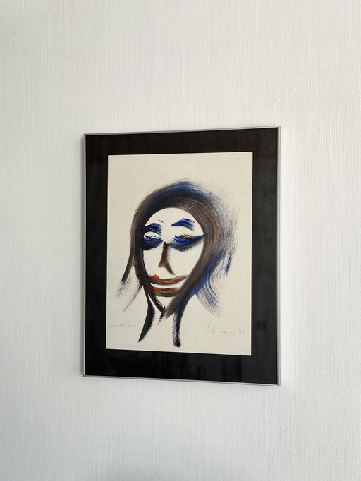 Watercolor "Madrilena" By P.K. 1988