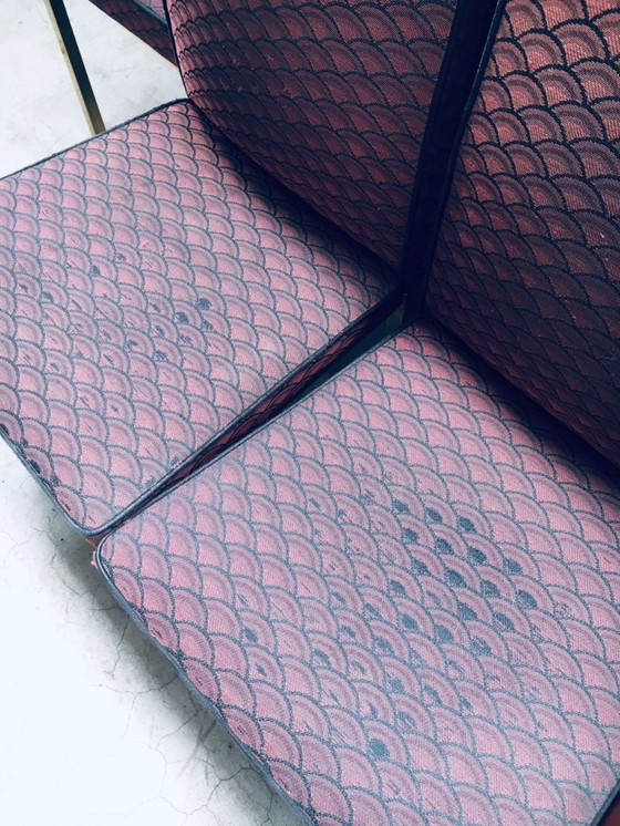 Image 1 of Set van 6 eetkamerstoelen in Hollywood Regency-stijl uit de jaren 70, België