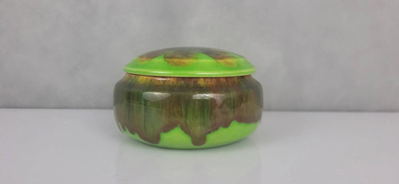 Steingutdose signiert Lacheny / Puisaye – Geschirr, Porcelain, Art Deco (photo 3 of 7)