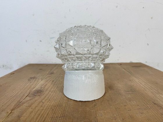 Image 1 of Applique murale vintage en porcelaine blanche, années 1970