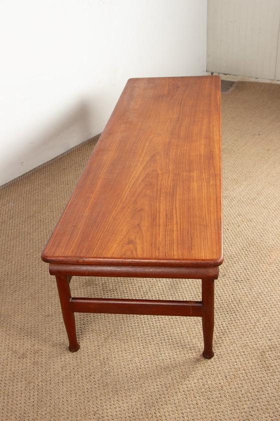Image 1 of Mesa de centro o banco de entrada muy grande de teca danesa por Borge Mogensen para Soborg mobelfabrik.