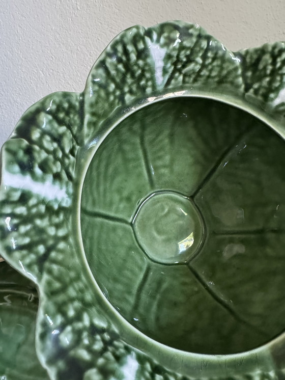 Image 1 of Caldas vintage ceramic green cabbage soup tureen