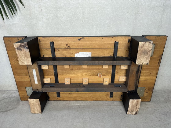 Image 1 of Table basse vintage Japandi en chêne