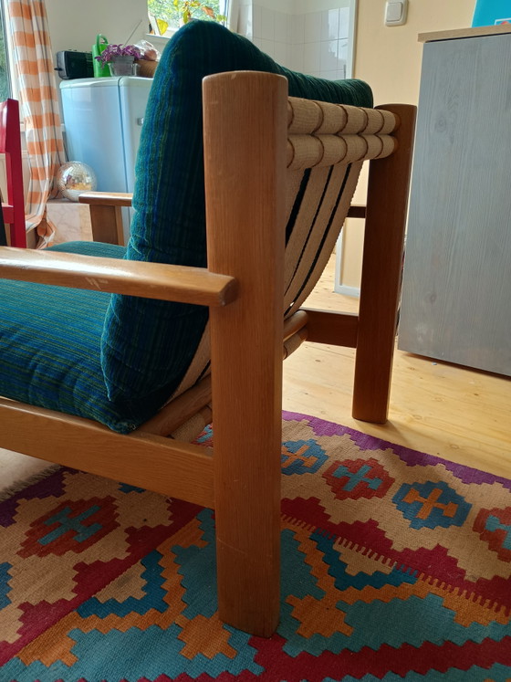 Fauteuil bas Bergmann style Mid-Century – Textile, Wood (photo 3 of 8)
