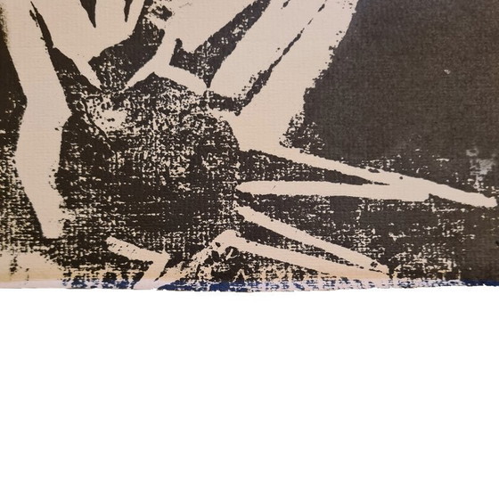 Image 1 of Pencil drawing and woodcut signed Miro