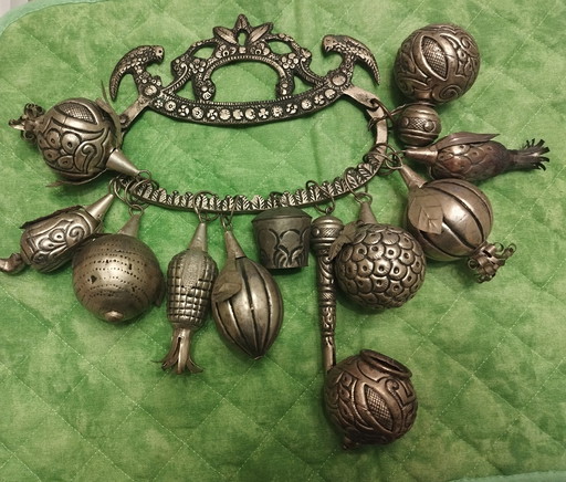 Ancient Afro-Brazilian Penca de Balangandan, a lucky charm