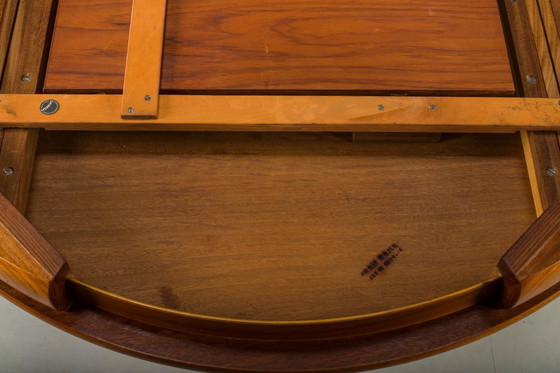 Image 1 of Mesa de comedor extensible y sillas danesas de teca de Hans Olsen para Frem Røjle, años 60, juego de 7