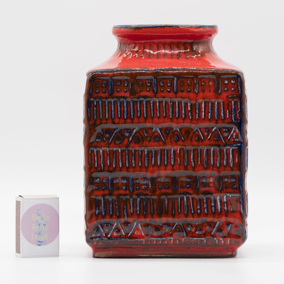 Image 1 of Retro BAY Ceramic Vase DUO 606-30 + 70-20 Fat Lava Vintage 60s WGP Mid-Century 