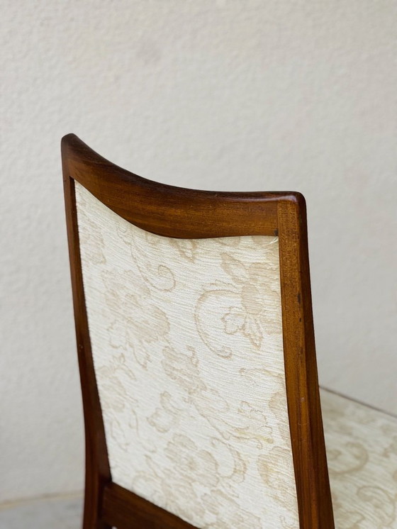 Image 1 of Set de 4 chaises de salle à manger vintage en teck et tissu par G-Plan, 1960