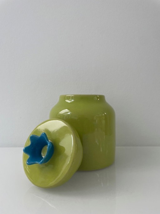 Vintage IKEA design classic storage jar in fresh lime green