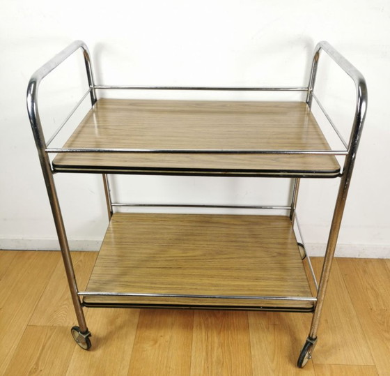 Image 1 of Vintage serving trolley, trolley, drinks trolley, sixties plant table