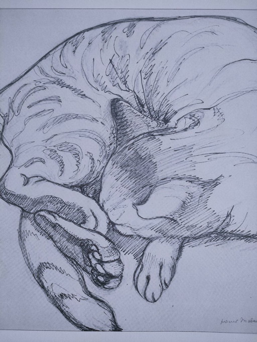 Cartel de la exposición "El gato blanco y negro", París 1988