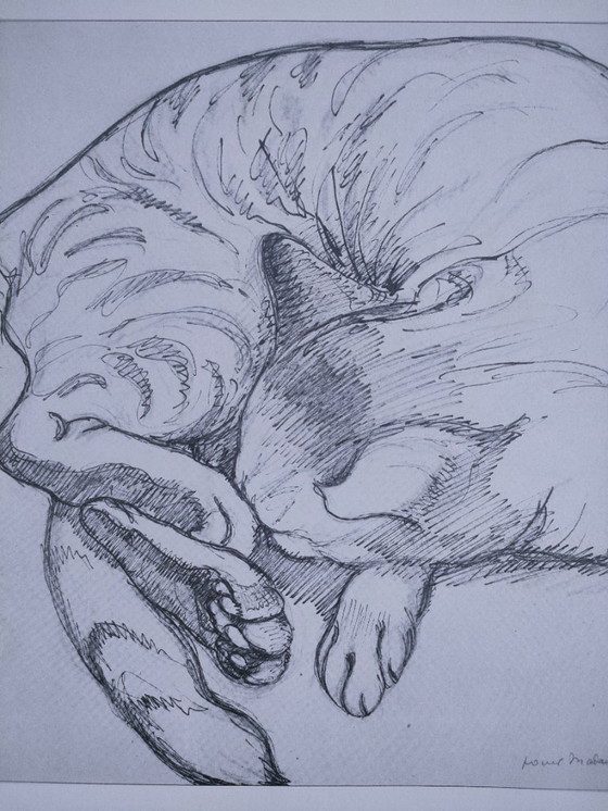 Image 1 of Manifesto della mostra "Il gatto bianco e nero", Parigi 1988