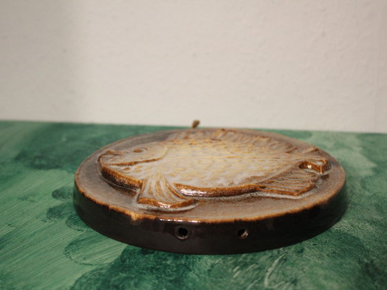 Image 1 of Quadro da parete vintage in ceramica a rilievo raffigurante un pesce, prodotto da Steuler Keramik a Westerwald, anni '70.