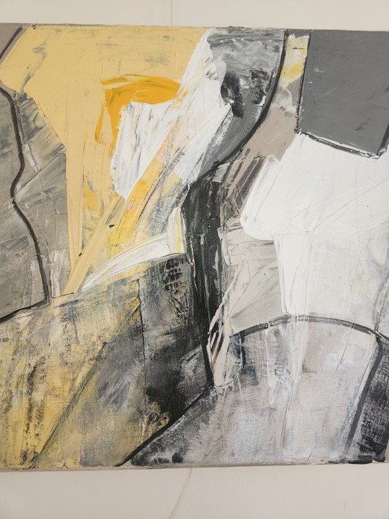 Image 1 of A beautiful, large abstract artwork by the artist Mia Vaenen, dated 2012.