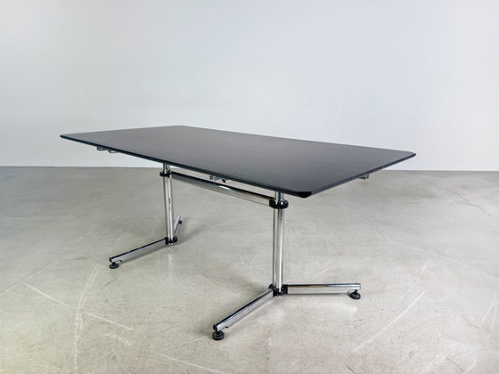 Image 1 of 25x Original USM Haller desk Kitos M Plus black oak
