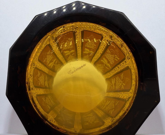 Image 1 of Bohemia – Egermann vase in engraved and gilded Bohemian crystal