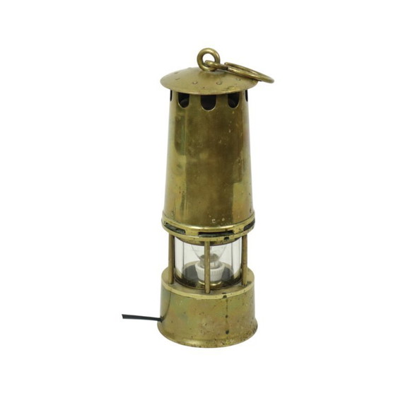 Image 1 of Old Brass Miner's Lamp Memorabilia