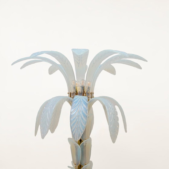 Image 1 of Iridescent Murano Glass Palm Tree Floor Lamp
