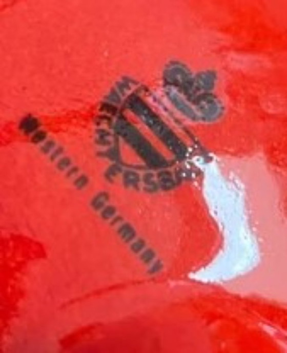 Image 1 of Waechtersbach - Tirelire cochon vintage en faïence rouge