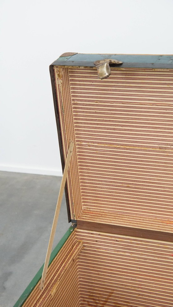 Image 1 of Original antique travel chest / coffee table from the early 1900s with handles