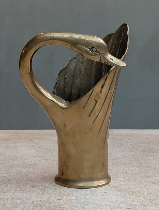 Brass Vase / Pourer, Swan