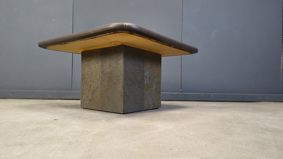 Image 1 of Vintage triangular brutalist coffee table, 1970s