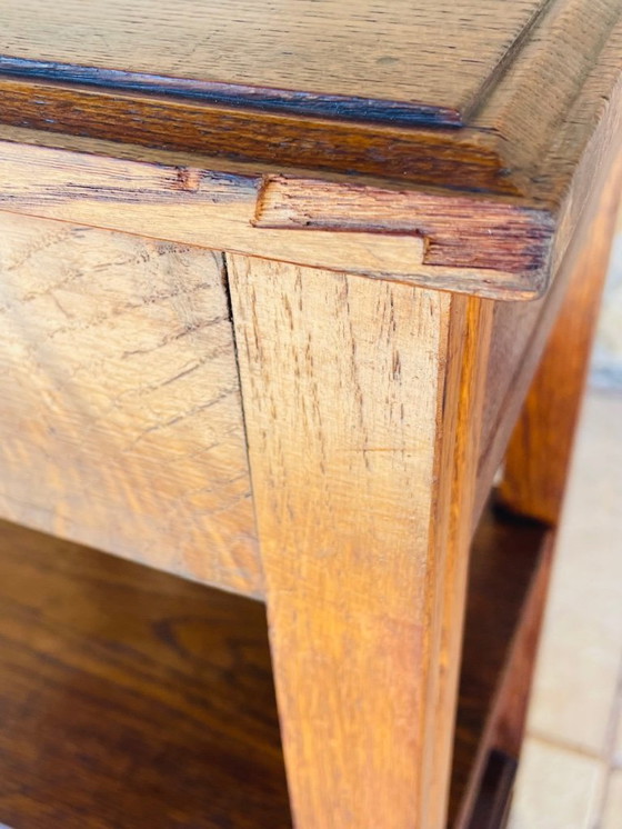 Image 1 of Consolle Art Déco a tre ripiani in noce, anni '30