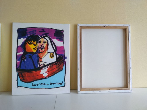 Herman Brood Triptych - Canvas on Muscle Window
