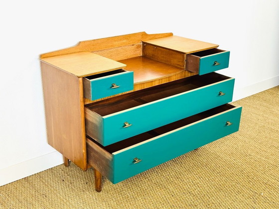 Image 1 of Vintage eikenhouten kaptafel, 1950