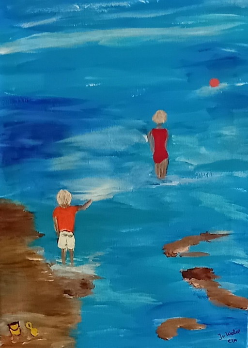 Sea beach painting