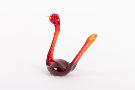 Image 1 of Schwedische Glaskunst-Vogelskulpturen aus Bergdala, 1970er Jahre