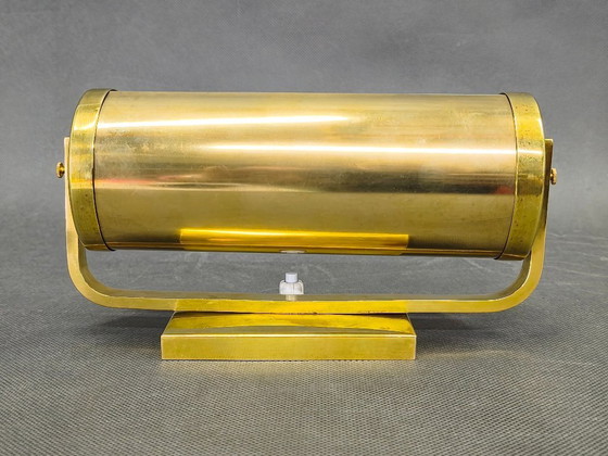 Image 1 of Bauhaus messing wandlamp met verstelbare glazen kap, jaren 1930