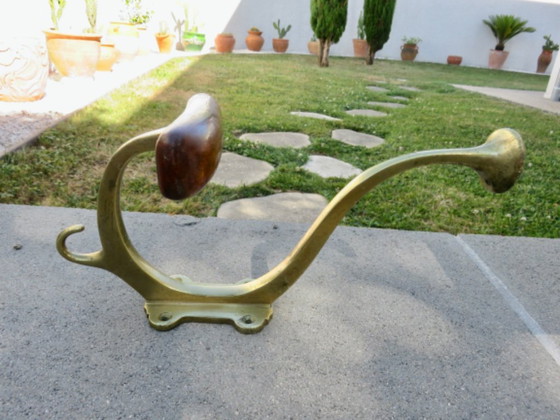 Image 1 of Paar große Doppelgarderobenhaken, Jugendstil, Frankreich, 1930