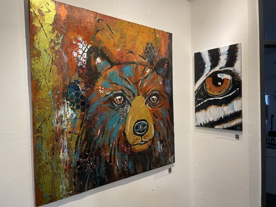 Image 1 of Abstract painting bear 1 by 1 m