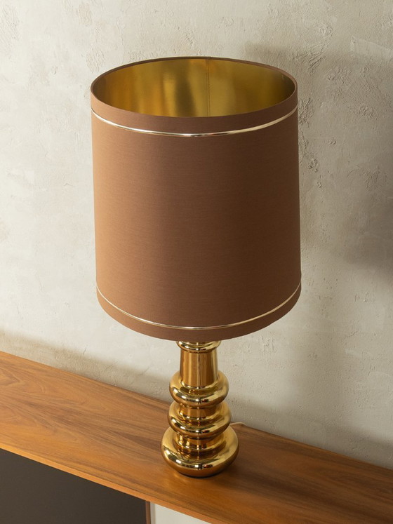Image 1 of Lampe de table en verre des années 1970