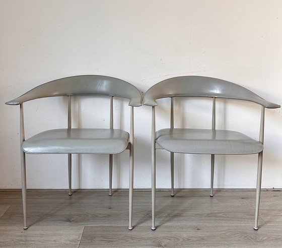 Image 1 of 4x Fasem P40 design eetkamerstoelen 