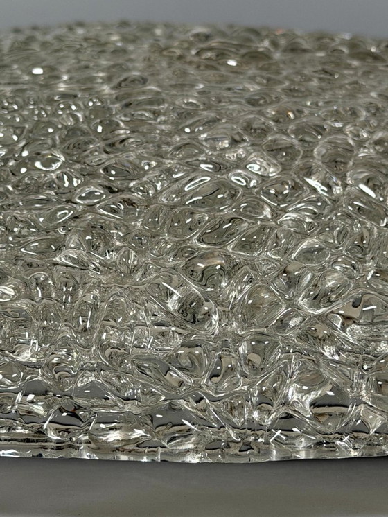 Image 1 of Plafondlamp van ijsglas uit de jaren 60/70 van Kaiser Leuchten Duitsland