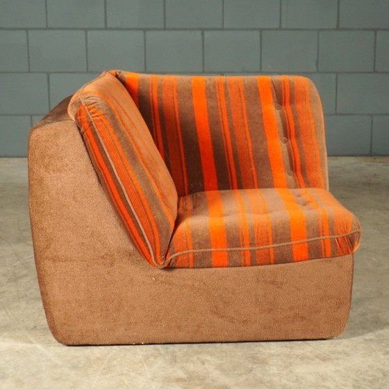 Image 1 of Midcentury modulaire zithoek/zitgroep – velours – jaren 70
