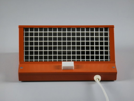Image 1 of 1970 Vintage ELIDUS Type 9000 Orange Metal Wall Light avec grille en plastique perforée par Björn Svensson.