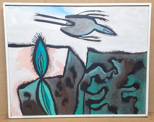 Anton Lutgerink Dartel, Oil on Canvas, 1964