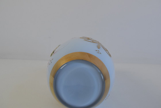 Image 1 of Antico vaso in porcellana dipinto a mano con doratura, inizio XX secolo