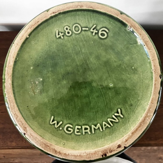 Scheurich Ceramic Vase - West-Germany Vintage Design - 1970s - Green - 480-46 (photo 4 of 7)