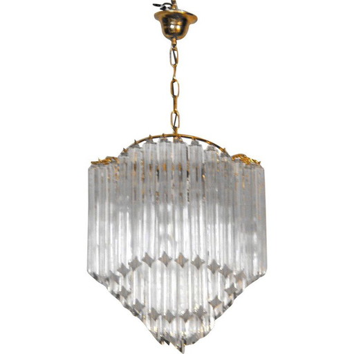 Lampada da soffitto vintage in cristallo Paolo Venini Italia 1970