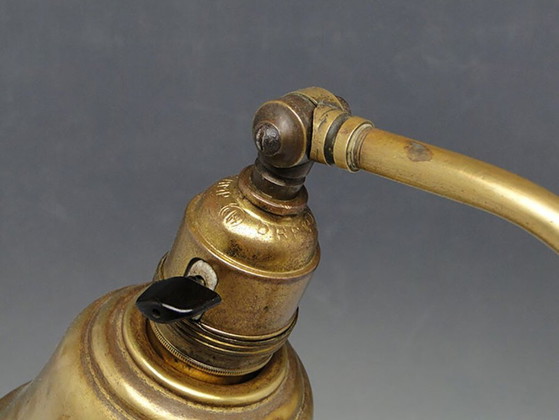20th Century Art Nouveau Bedside Table Lamp, 1890s – Brass (photo 5 of 12)