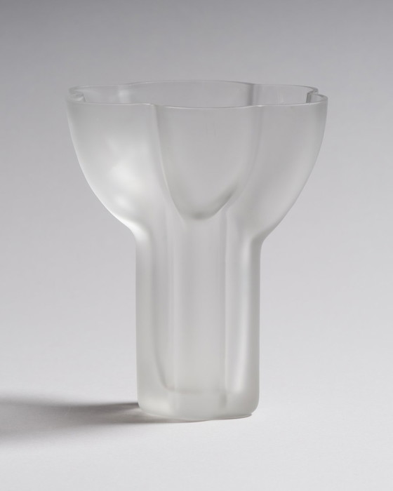Image 1 of Rare Tapio Wirkkala Rosenthal Sculptural Design Satin Glass Vase Model 470
