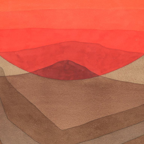 Image 1 of n.a.v. '69" Joost van Roojen (1928-2012). Aquarel op papier. Ingelijst