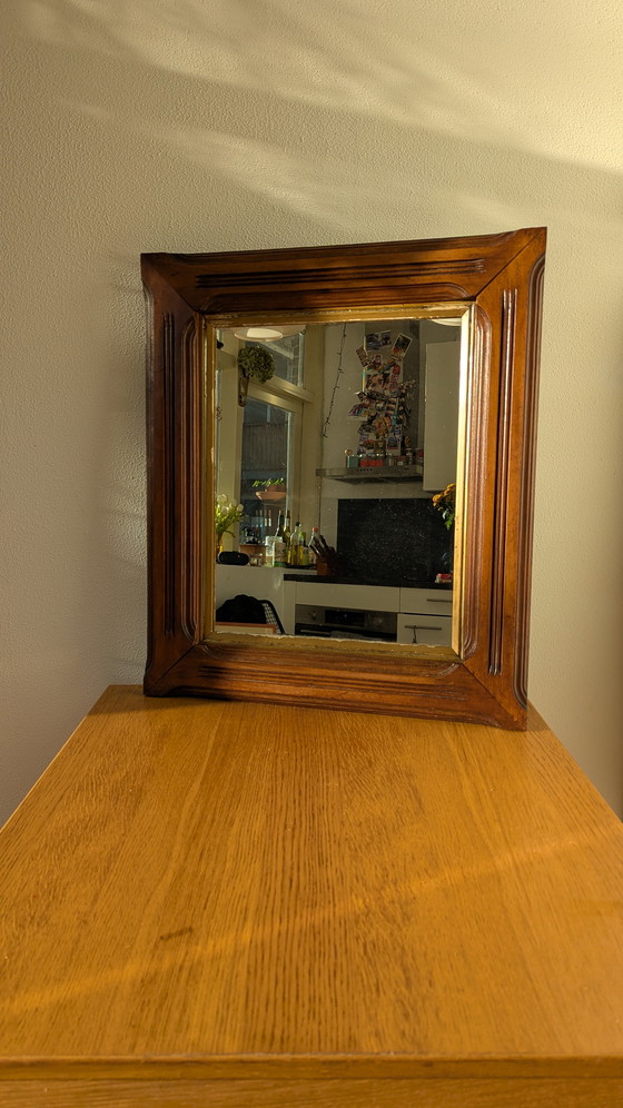 Image 1 of Specchio belga Art Déco degli anni '40 con cornice curva