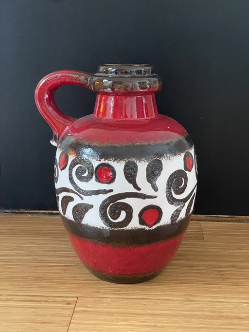 Vintage Scheurich XXL Fat Lava Floor Vase/ Ear Vase