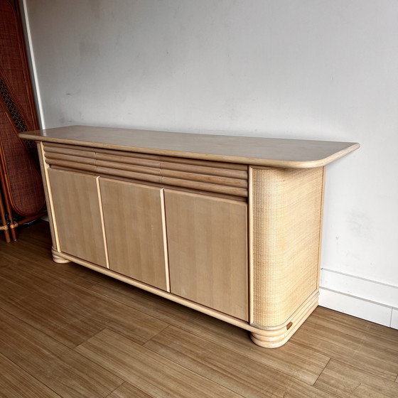 Image 1 of Buffet et commode en rotin de design italien